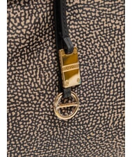 BORBONESE TWINNIE SMALL Kleine Umhängetasche OP / NATUR / SCHWARZ - Damentaschen - 3