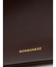 BORBONESE BRIDLE MEDIUM SHOPPER Mittelgroße Handtasche aus Nappaleder Kastanie/Pilz - Damentaschen - 3