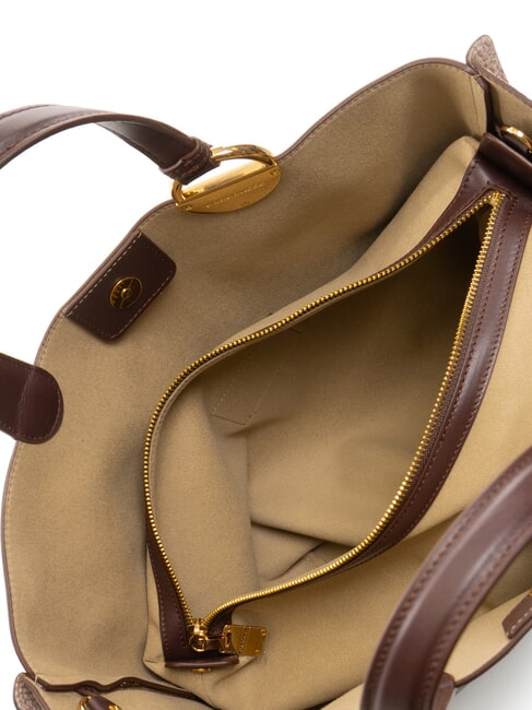 BRIDLE MEDIUM SHOPPER Mittelgroße Handtasche aus Nappaleder Kastanie/Pilz - Damentaschen