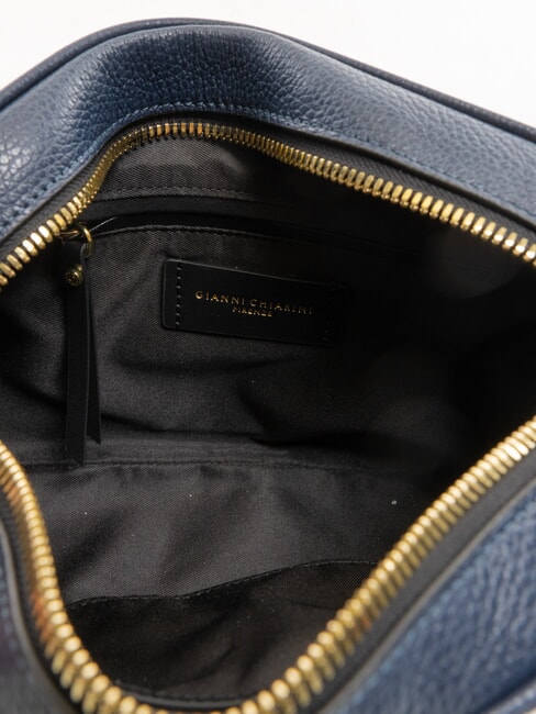 NINA Kameratasche aus Leder NAVY BLAU - Damentaschen