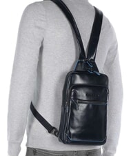 PIQUADRO BLUE SQUARE Tragbarkeit eines Rucksacks mit einer Schulter Blau - PC-Rucksäcke - 6