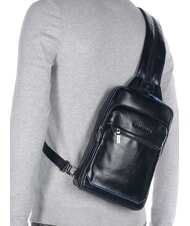 PIQUADRO BLUE SQUARE Tragbarkeit eines Rucksacks mit einer Schulter Blau - PC-Rucksäcke - 7