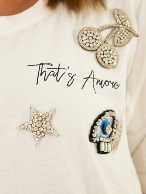 BOXY Baumwoll-T-Shirt Porzellan - T-Shirts und Tops für Damen