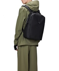 RAINS CLIP FRONT Wasserdichter Rucksack Schwarz - Rucksäcke für Schule &amp; Freizeit - 5