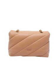 PINKO CLASSIC LOVE PUFF Tasche aus Nappaleder Rosa Toast-Antikgold - Damentaschen - 3