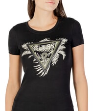 GUESS TRIANGLE PALM Kurzarm-T-Shirt jetbla - T-Shirts und Tops für Damen - 3