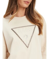 GUESS RACHELE TRIANGLE Baumwoll-Sweatshirt Vanille-Rouge - Sweatshirts Damen - 3