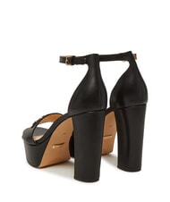 GUESS SETTLE Hohe Ledersandalen SCHWARZ - Damenschuhe - 3