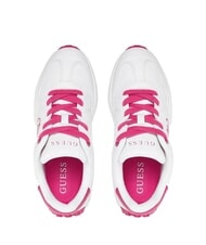 GUESS LUCKEI Sneakers mit 4G-Logo Wei&szlig; / Fuchsia - Damenschuhe - 4