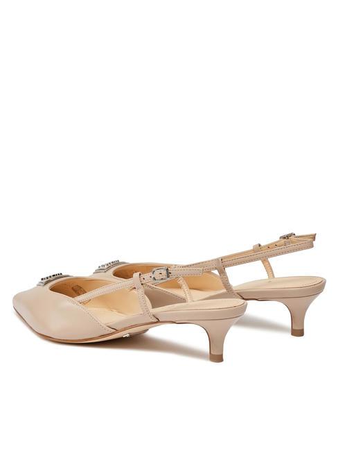 JESSON Slingback-Pumps aus Leder Taupe - Damenschuhe