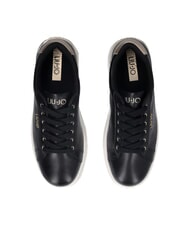 LIUJO PRETTY 06 Plateau-Sneakers aus Leder schwarz/hellgold - Damenschuhe - 5