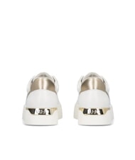 LIUJO PRETTY 06 Plateau-Sneakers aus Leder wei&szlig; / hellgold - Damenschuhe - 7