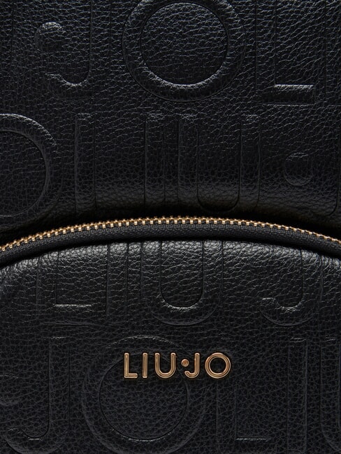 MANHATTAN Mittelgroßer Rucksack mit geprägtem Logo SCHWARZ - Damentaschen