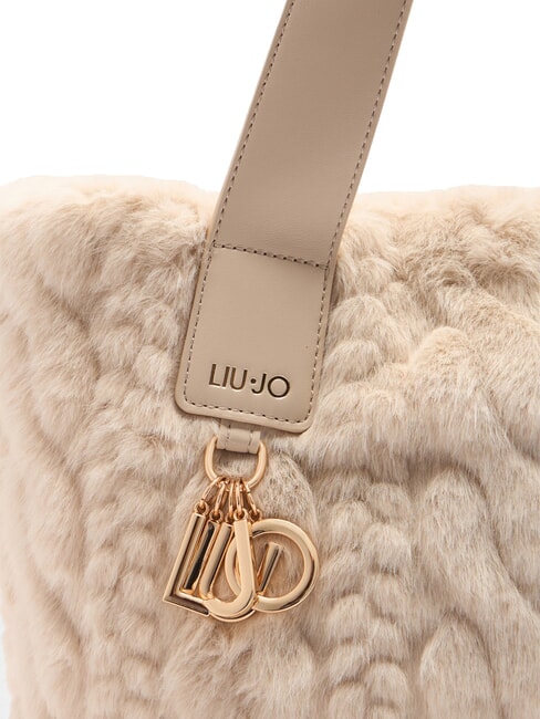 VERRY Große Hobo-Tasche aus Plüsch NEUTRAL - Damentaschen