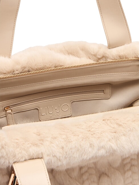 VERRY Große Hobo-Tasche aus Plüsch NEUTRAL - Damentaschen