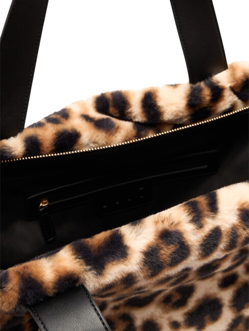 VERRY Große Hobo-Tasche aus Plüsch natürlicher Fleck. - Damentaschen