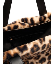 LIUJO VERRY Große Hobo-Tasche aus Plüsch natürlicher Fleck. - Damentaschen - 6