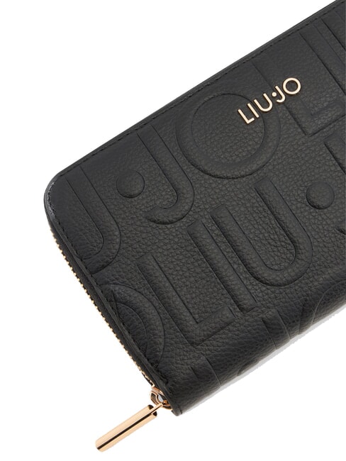 CALIWEN Große Geldbörse mit Rundum-Reißverschluss SCHWARZ - Brieftaschen Damen