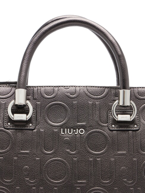 MANHATTAN Mittelgroße Umhängetasche mit Logo Anthrazit met. - Damentaschen