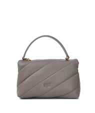 PINKO CLASSIC LOVE PUFF Tasche aus Nappaleder Asphaltgrau 1 - Antike Tore - Damentaschen - 3
