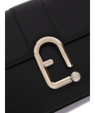 FURLA URBAN Kleine Umhängetasche aus Leder Schwarz - Damentaschen - 3