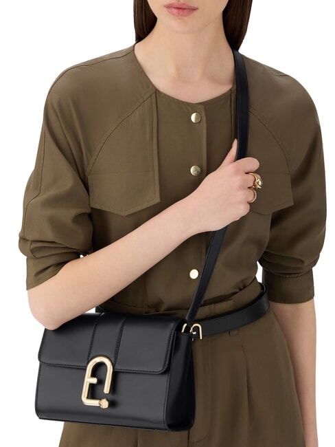 URBAN Kleine Umhängetasche aus Leder Schwarz - Damentaschen