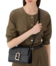 FURLA URBAN Kleine Umhängetasche aus Leder Schwarz - Damentaschen - 5