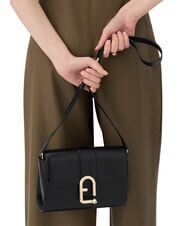 FURLA URBAN Kleine Umhängetasche aus Leder Schwarz - Damentaschen - 6