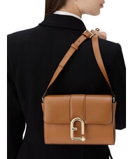 FURLA URBAN Kleine Umhängetasche aus Leder Brandy - Damentaschen - 6