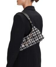 GUESS EVERLEE Tasche aus Jacquard-Stoff mit Anhänger Mehrfarbig - Damentaschen - 5