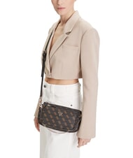 GUESS NOELLE 2 2-in-1-Umhängetasche mit 4G-Logo braun - Damentaschen - 7