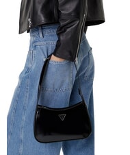 GUESS ARNELA Gl&auml;nzende Umh&auml;ngetasche SCHWARZ - Damentaschen - 6