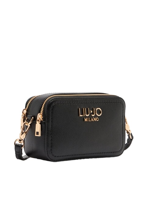 RIDHI Kleine Kameratasche mit 2 Reißverschlüssen SCHWARZ - Damentaschen