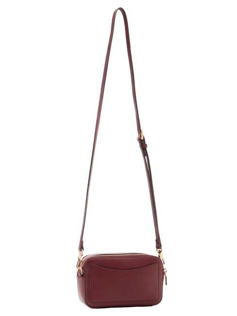 RIDHI Kleine Kameratasche mit 2 Reißverschlüssen Rotwein - Damentaschen