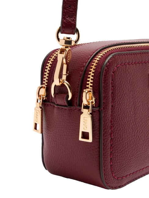 RIDHI Kleine Kameratasche mit 2 Reißverschlüssen Rotwein - Damentaschen