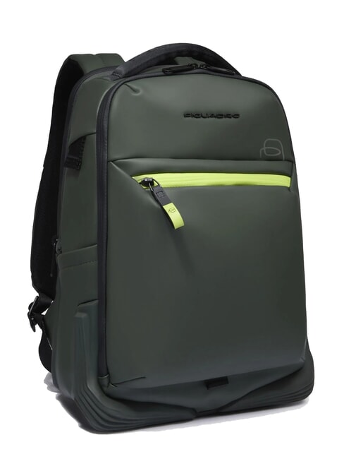 CORNER SPECIALE GOMMATO  14" Laptop-Rucksack, erweiterbar GRÜN - PC-Rucksäcke