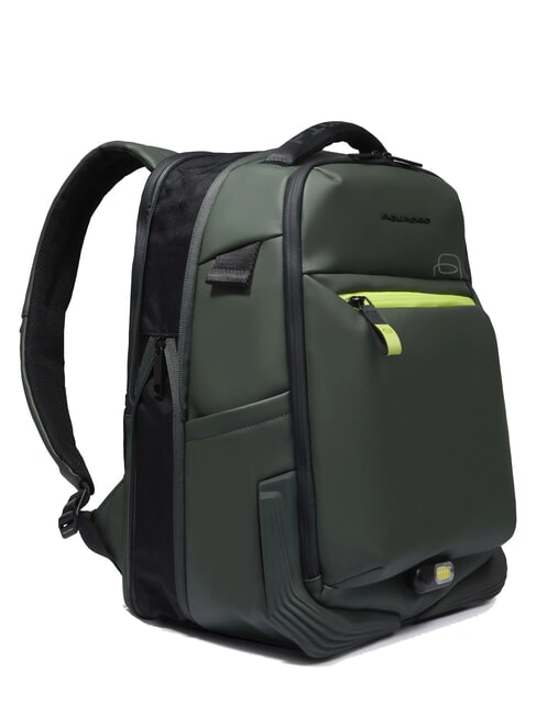CORNER SPECIALE GOMMATO  14" Laptop-Rucksack, erweiterbar GRÜN - PC-Rucksäcke