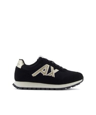 ARMANI EXCHANGE DROP MICROSUEDE Sneaker mit seitlichem Logo - Damenschuhe