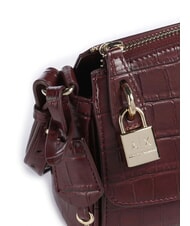 ARMANI EXCHANGE JANE CROCO Umh&auml;ngetasche mit Krokodil-Print Rille - Damentaschen - 3