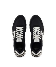 ARMANI EXCHANGE DROP MICROSUEDE Sneaker mit kontrastierendem Logo schwarz + cremeweiß - Herrenschuhe - 3