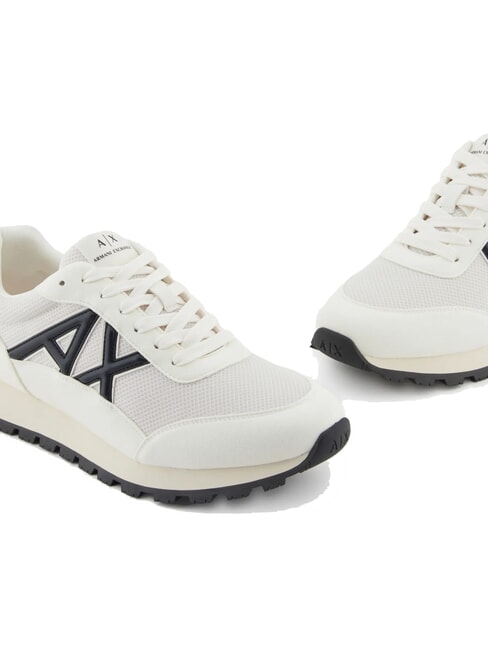 DROP MICROSUEDE Sneaker mit kontrastierendem Logo Off-White + Dunkelblau + Granatrot - Herrenschuhe