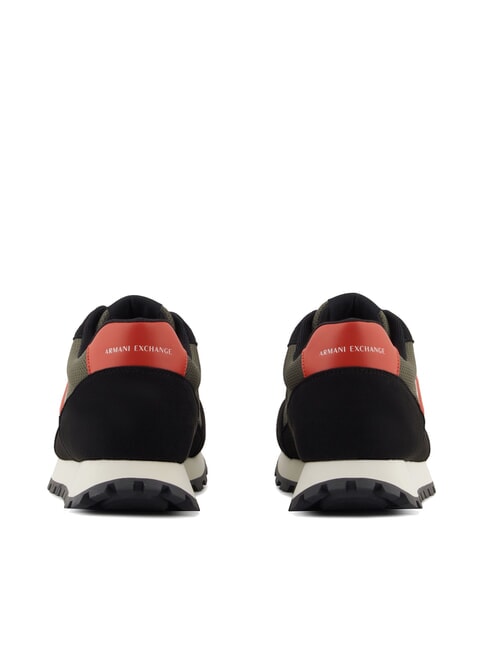 DROP MICROSUEDE Sneaker mit kontrastierendem Logo schwarz+oliv nacht+kürbis - Herrenschuhe