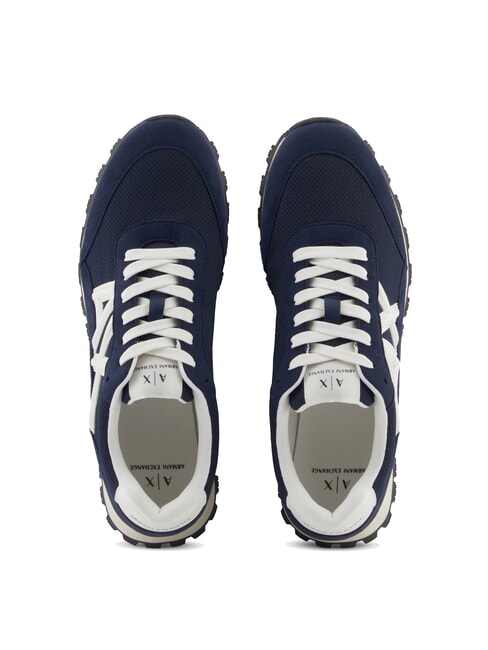 DROP MICROSUEDE Sneaker mit kontrastierendem Logo Marineblau + Cremeweiß - Herrenschuhe