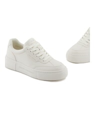 ARMANI EXCHANGE KURT MINI-TUMBLED Sneakers mit hoher Sohle cremefarben - Damenschuhe - 4