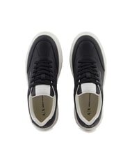 ARMANI EXCHANGE KURT MINI-TUMBLED Sneakers mit hoher Sohle Schwarz - Damenschuhe - 3