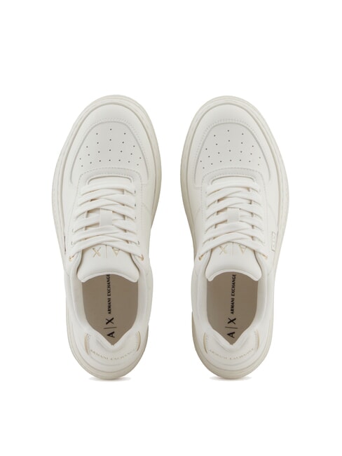 JANE Plateau-Sneaker gebrochenes Weiß + blasses Gold - Damenschuhe