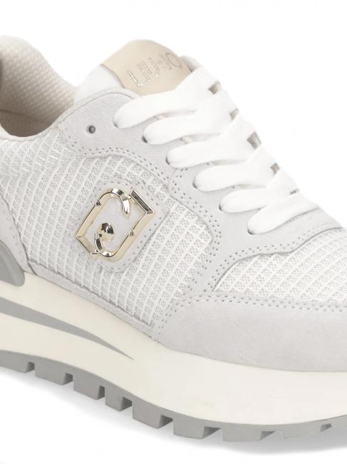 AMAZING 25 Sneakers aus Wildleder und Mesh gebrochenes Wei&szlig;/Hellgold - Damenschuhe