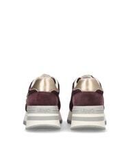 LIUJO AMAZING 25 Sneakers aus Wildleder und Mesh karminrot/hellgold - Damenschuhe - 7
