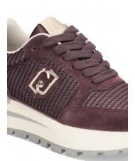 LIUJO AMAZING 25 Sneakers aus Wildleder und Mesh karminrot/hellgold - Damenschuhe - 5