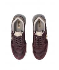 LIUJO AMAZING 25 Sneakers aus Wildleder und Mesh karminrot/hellgold - Damenschuhe - 4